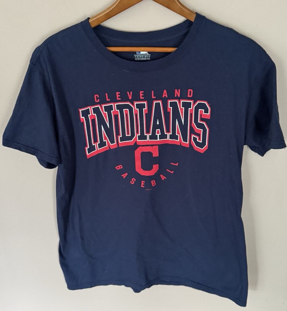 Cleveland Indians Baseball XL Dark Blue T-Shirt MLB